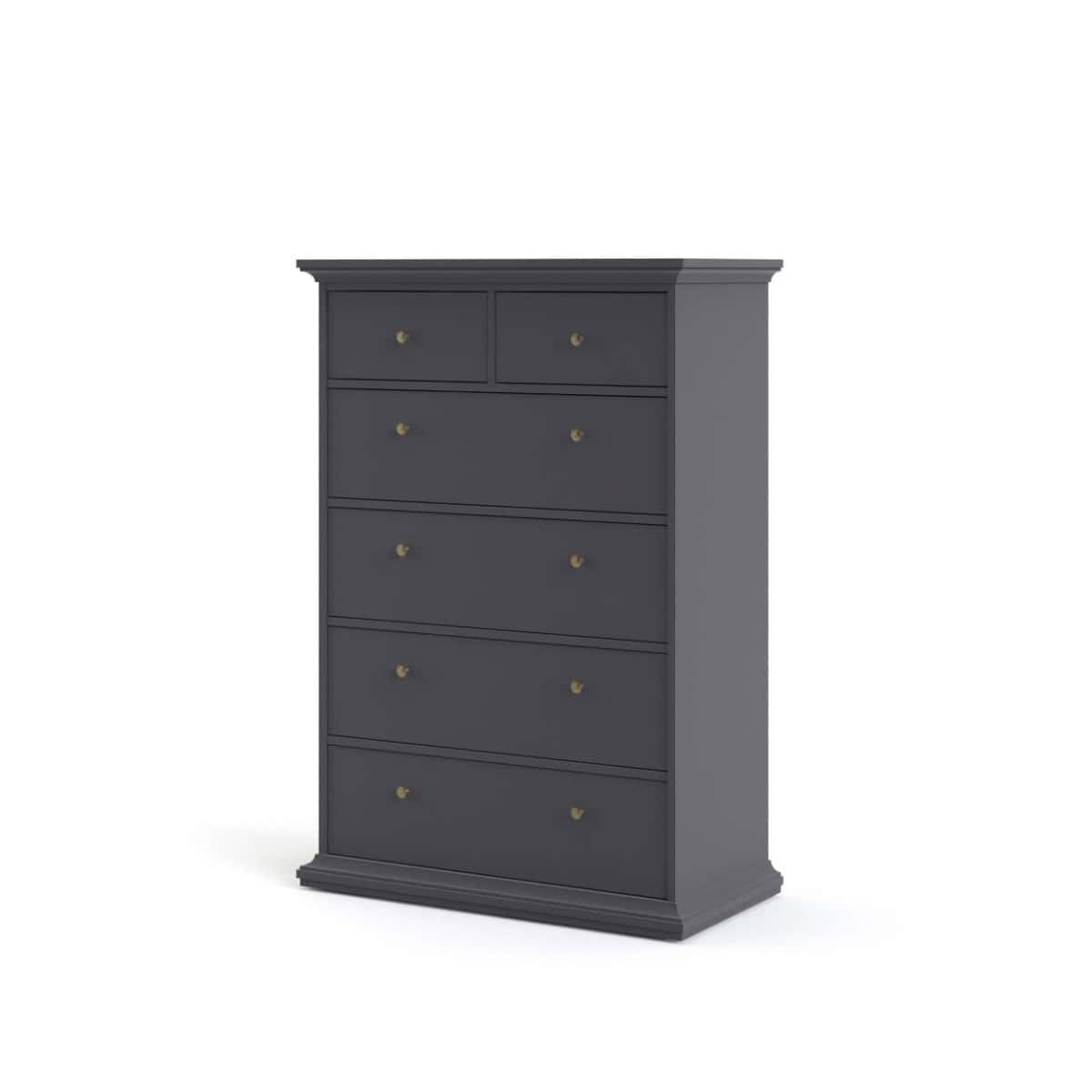 Paris 6 Drawer Chest - Grey - Image 2
