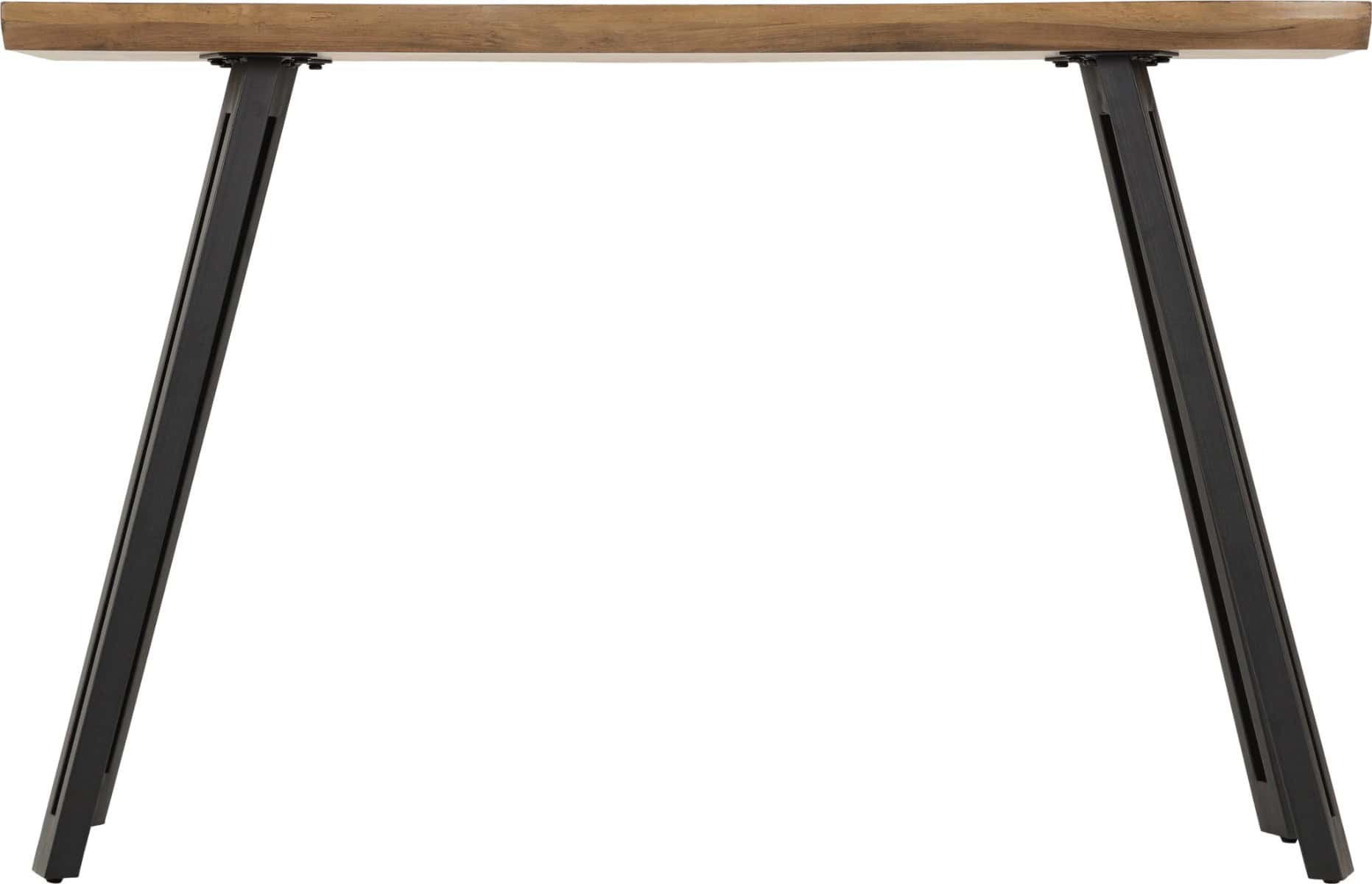 Quebec Wave Edge Console Table - Medium Oak Effect/Black - Image 2