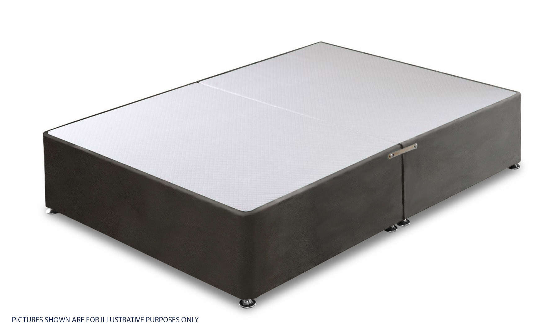 Apollo 3ft6 Velvet Dark Grey Divan Base | Buy Online | Beds.ie