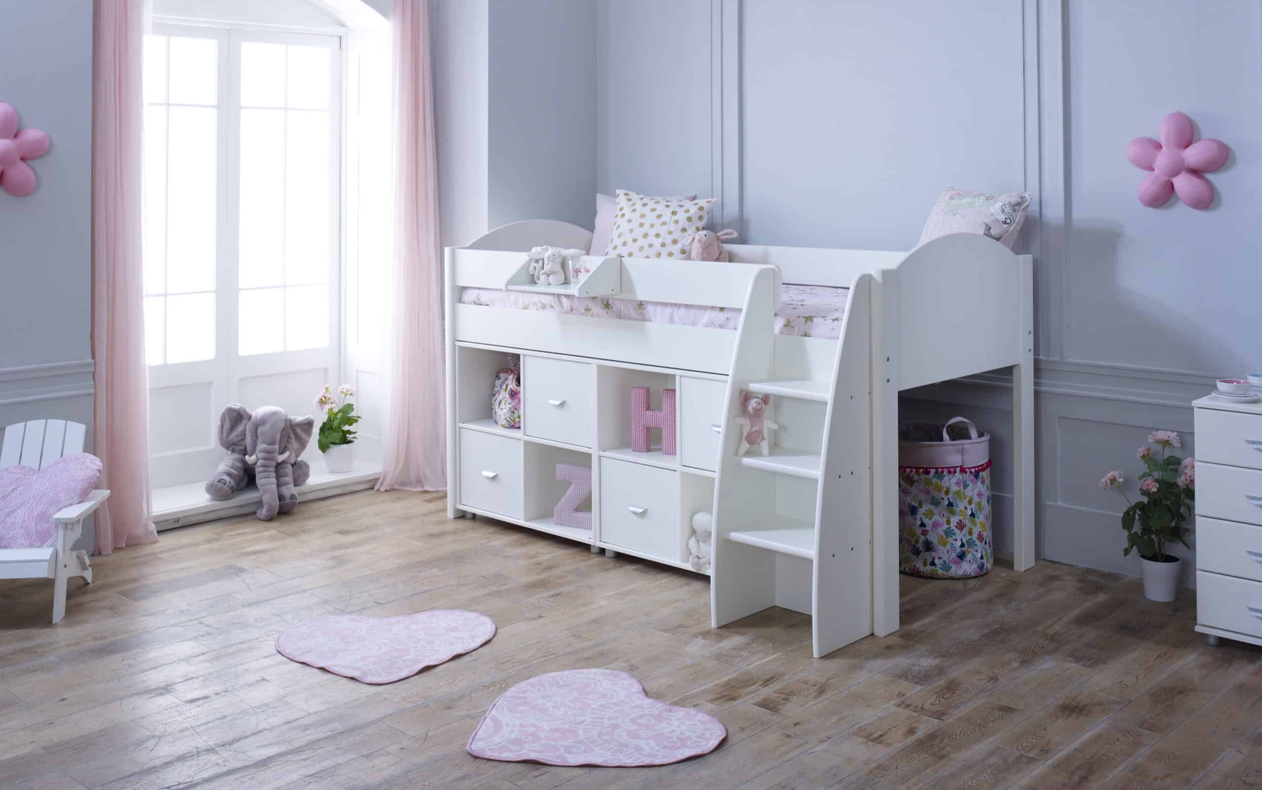 Kids Avenue Eli F Midsleeper - White | Buy Online | Beds.ie