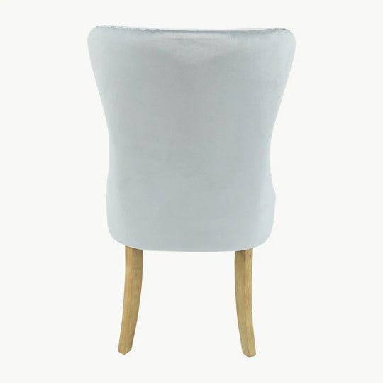 Kacey Chair with Brushed Legs - Grey Velvet (Set of 2) - Image 6