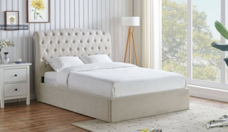 Limelight Rosa 4ft6 Ottoman - Natural - Image 2