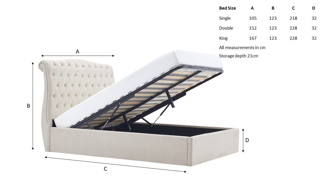Limelight Rosa 4ft6 Ottoman - Natural - Image 4