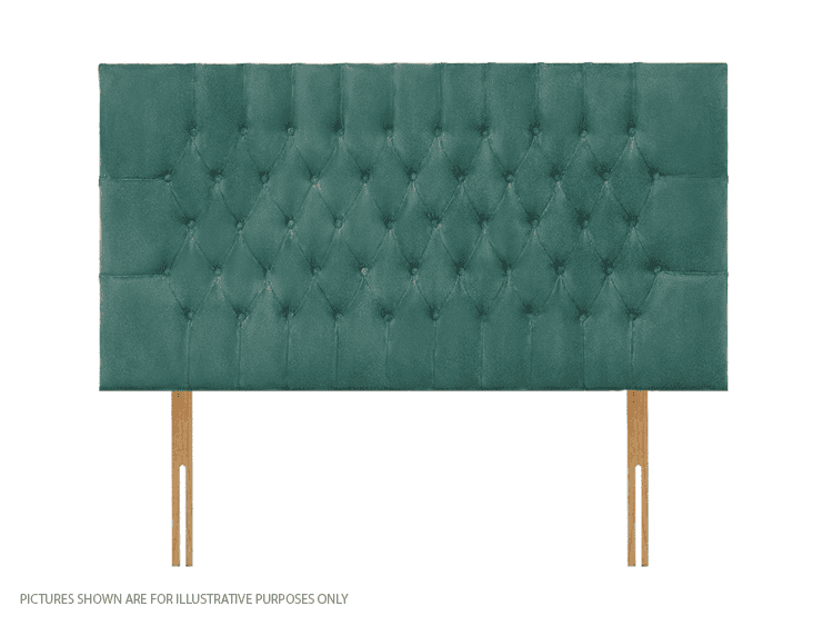 Apollo 6ft Lincoln Headboard - Velvet Turquoise | Buy Online | Beds.ie