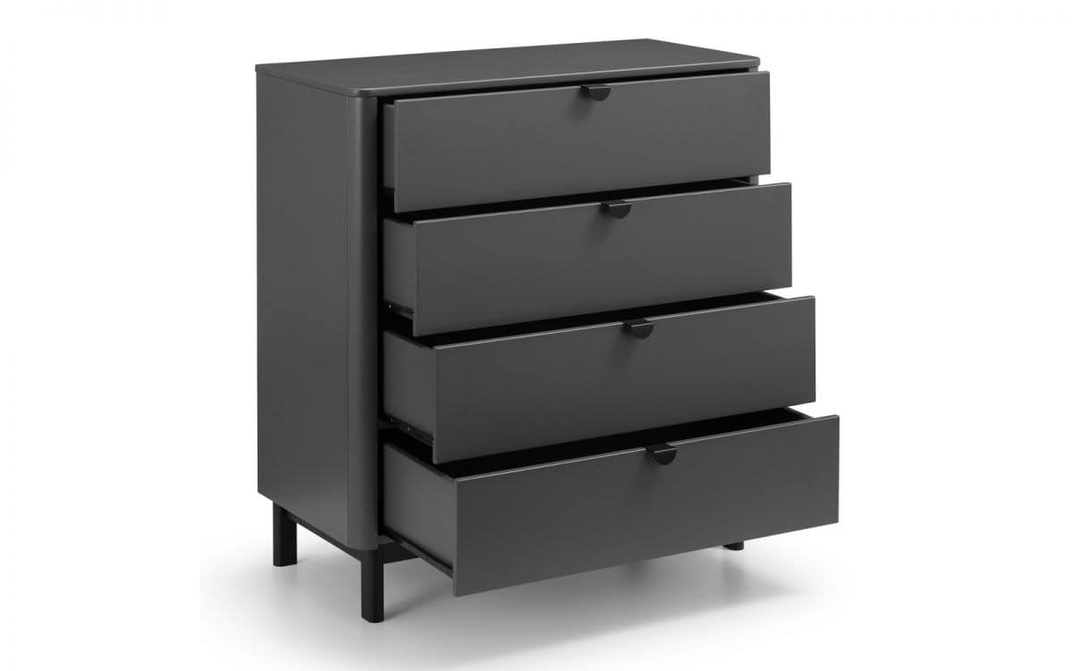Bennett 4 Drawer Chest - Grey - Image 3