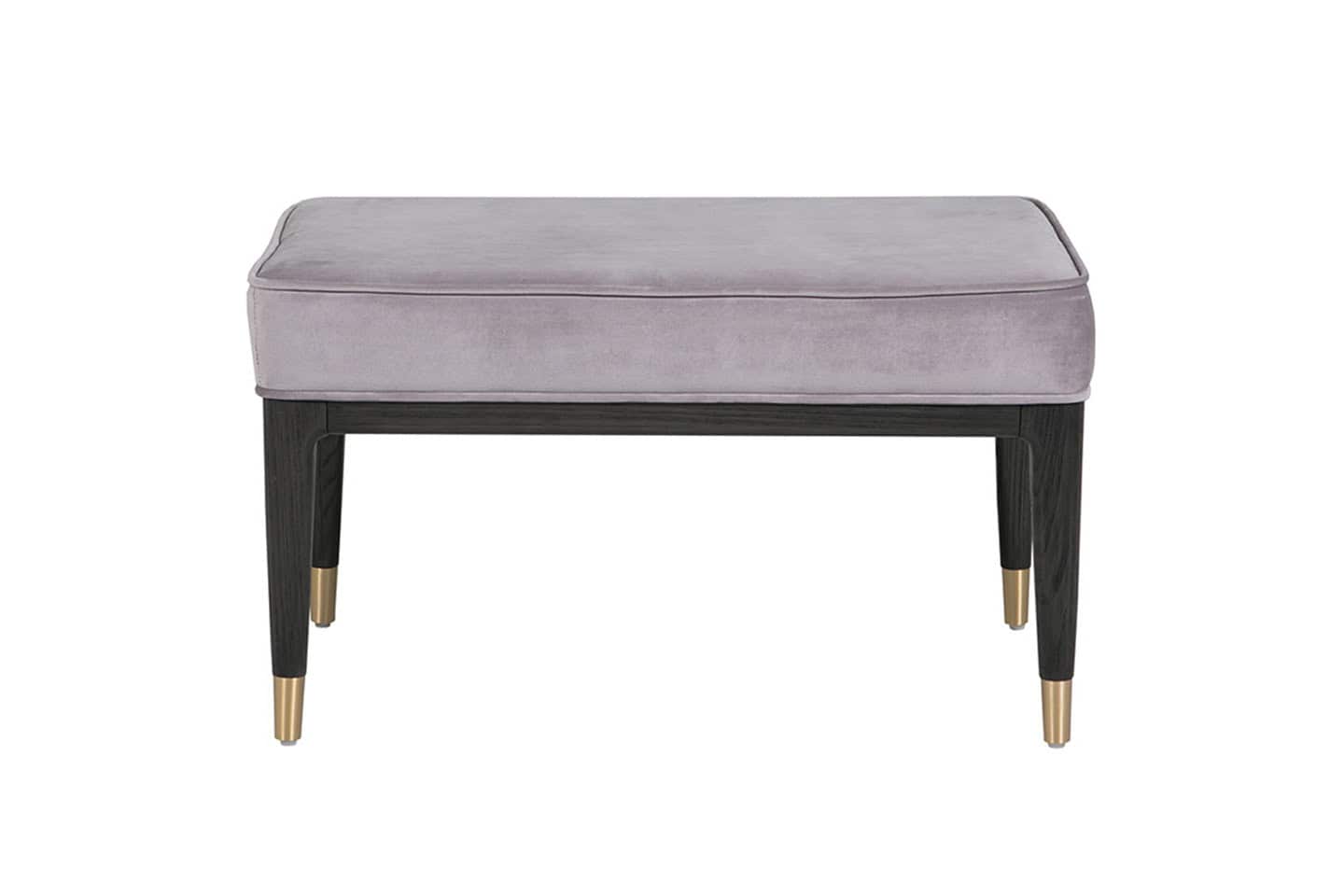 Diletta Dressing Stool - Ebony Ecru Velvet - Image 2