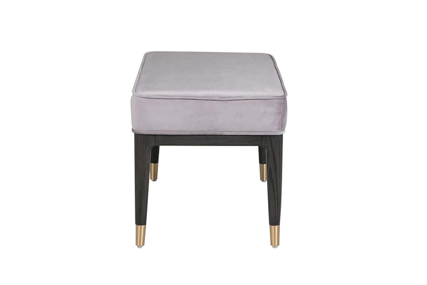 Diletta Dressing Stool - Ebony Ecru Velvet - Image 3
