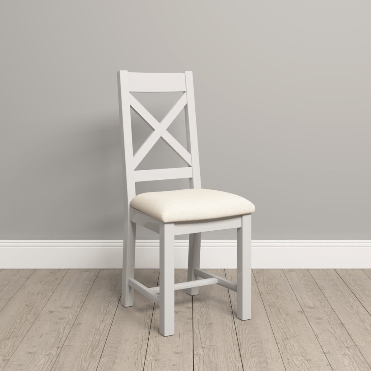 Windsor Cross Back Dining Chair (x2 Per Box) - Ivory | Buy Online | Beds.ie