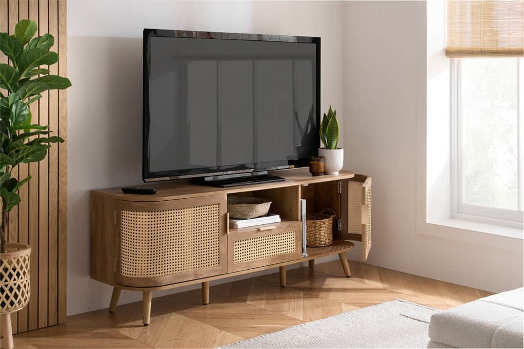 Noah 2 Door 1 Drawer TV Unit - Oak - Image 2