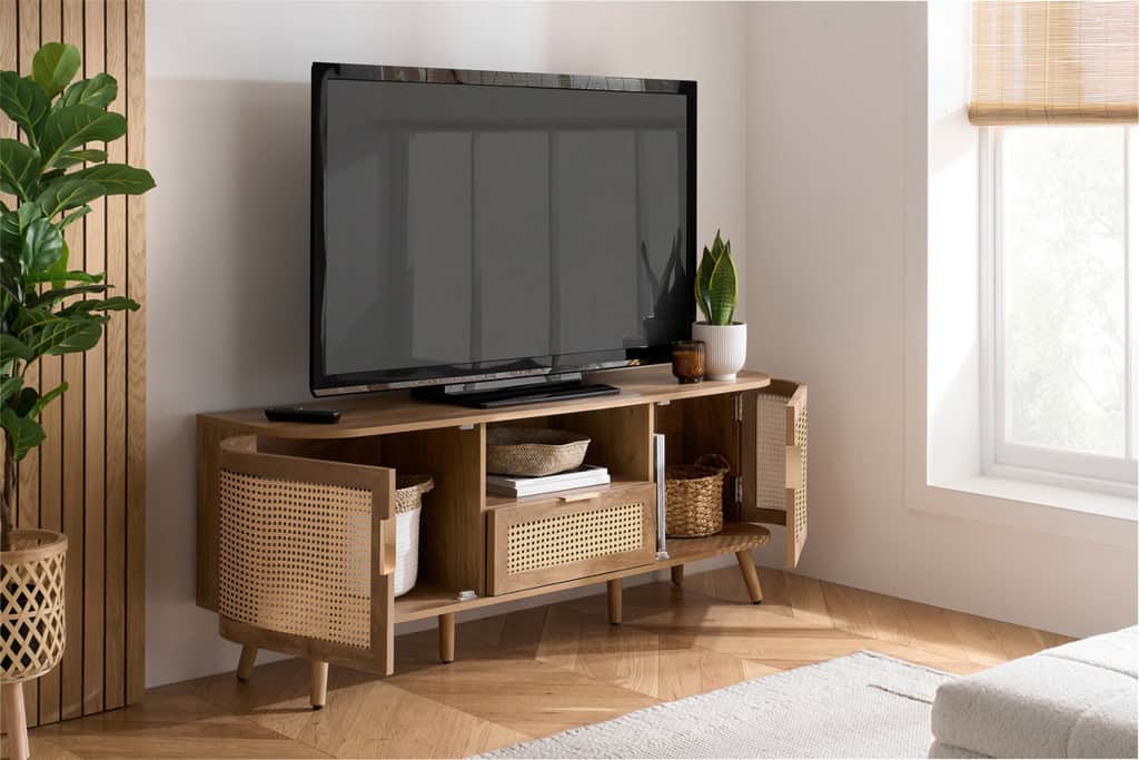 Noah 2 Door 1 Drawer TV Unit - Oak - Image 3