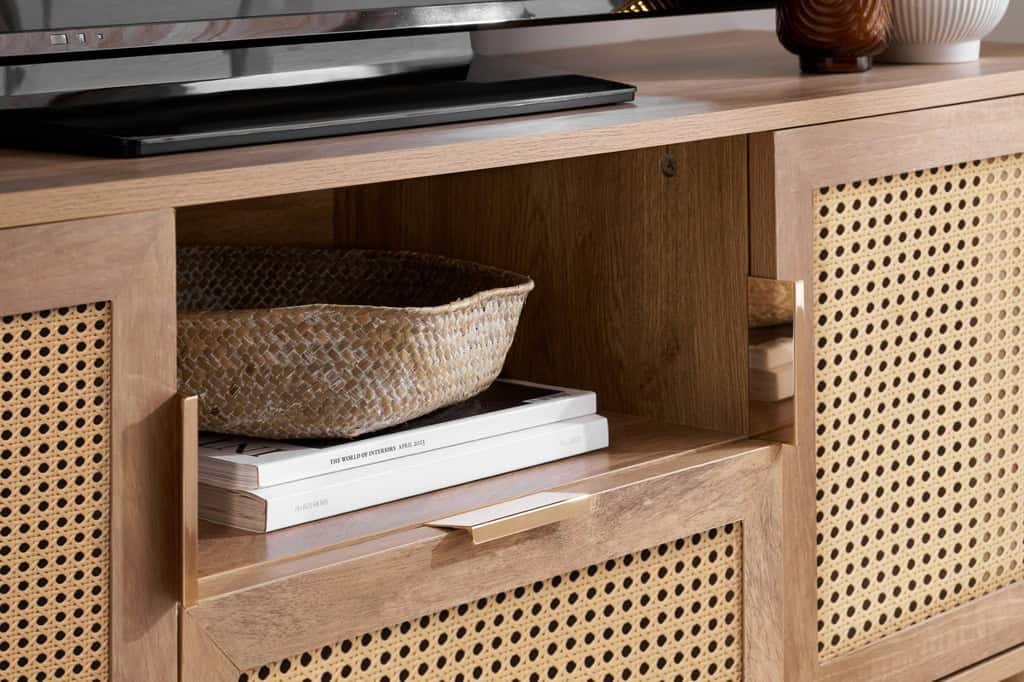 Noah 2 Door 1 Drawer TV Unit - Oak - Image 4