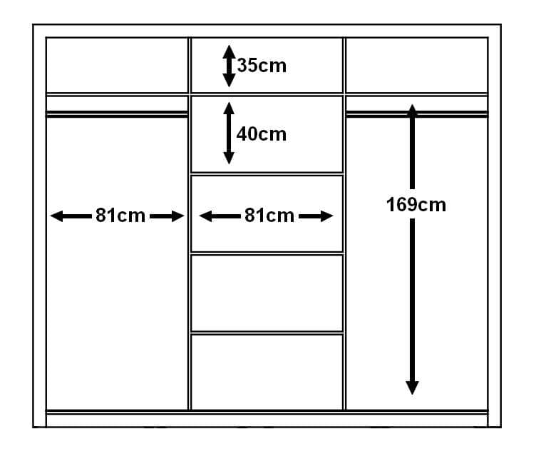 Boston Large 2.5M Sliderobe - Shetland Oak - Image 3