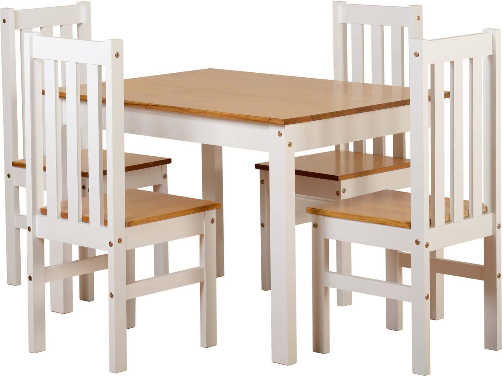 Ludlow 1+4 Dining Set - White/Oak Lacquer | Buy Online | Beds.ie