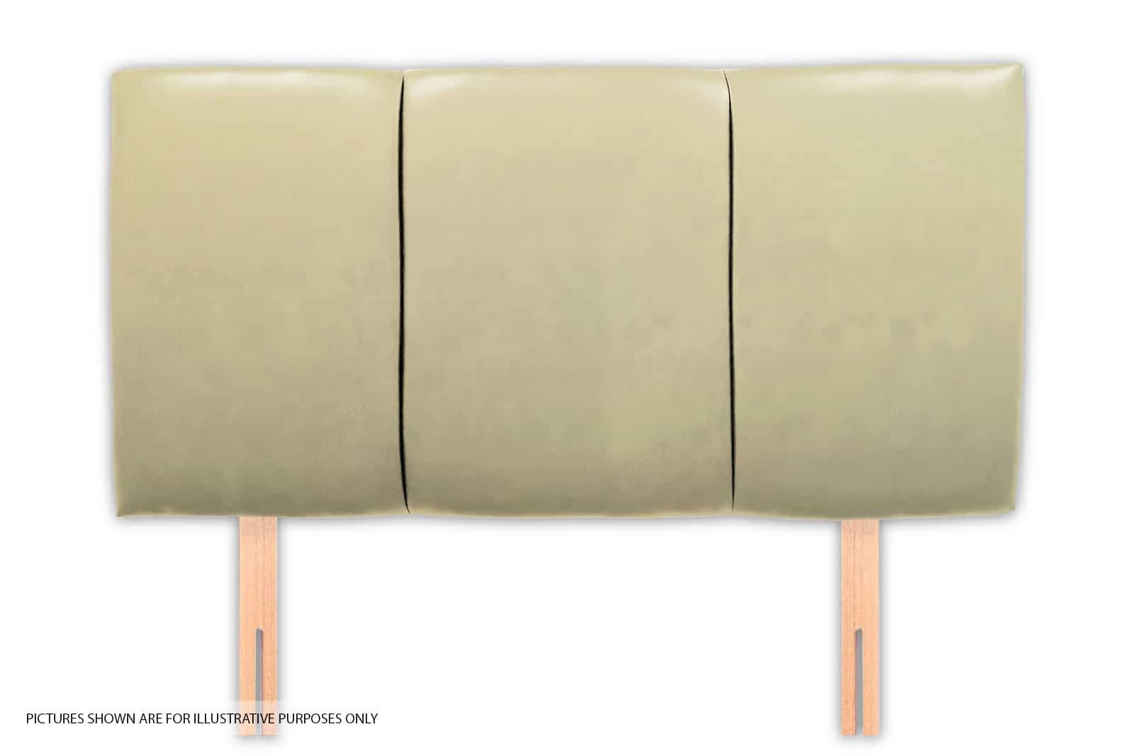 Granada 5ft Headboard - Cream Faux Leather | Buy Online | Beds.ie