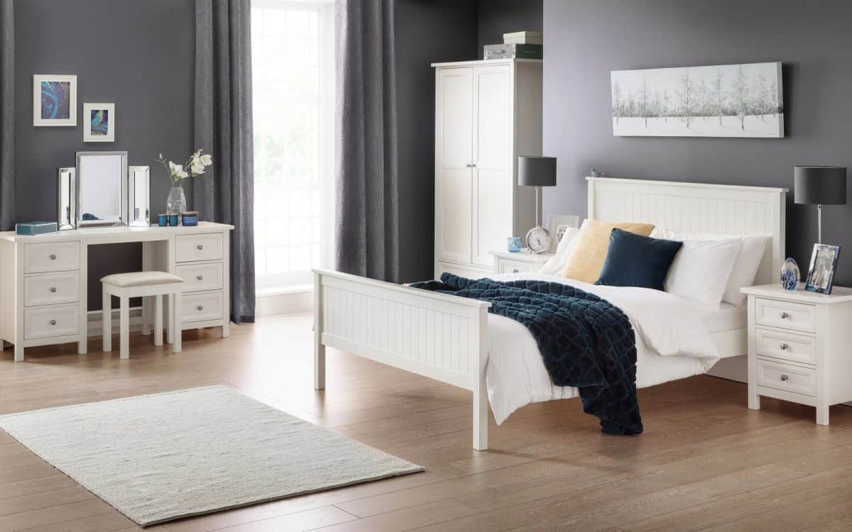 Braid 3 Door Combi Wardrobe - Surf White - Image 3