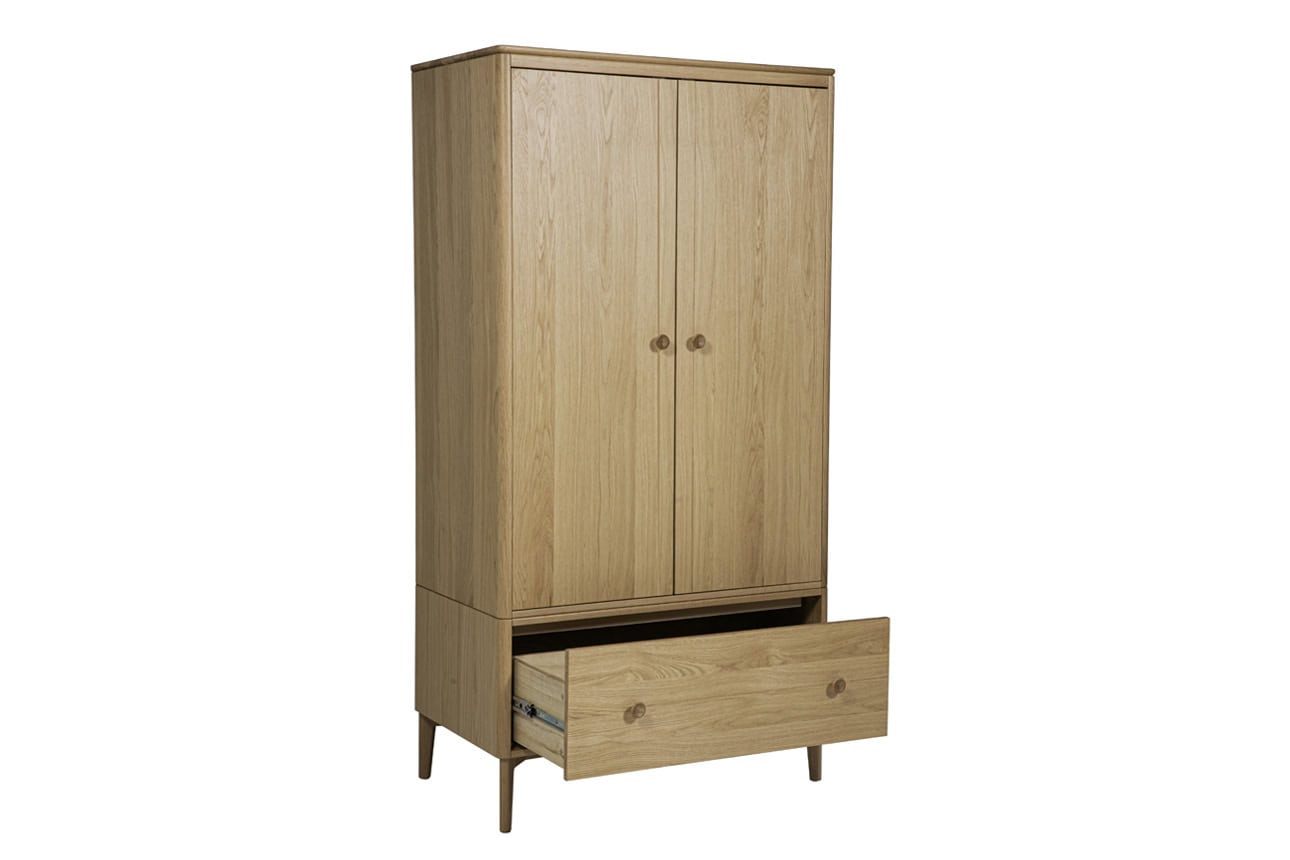 Hadley 2 Door Wardrobe - Oak Natural - Image 2