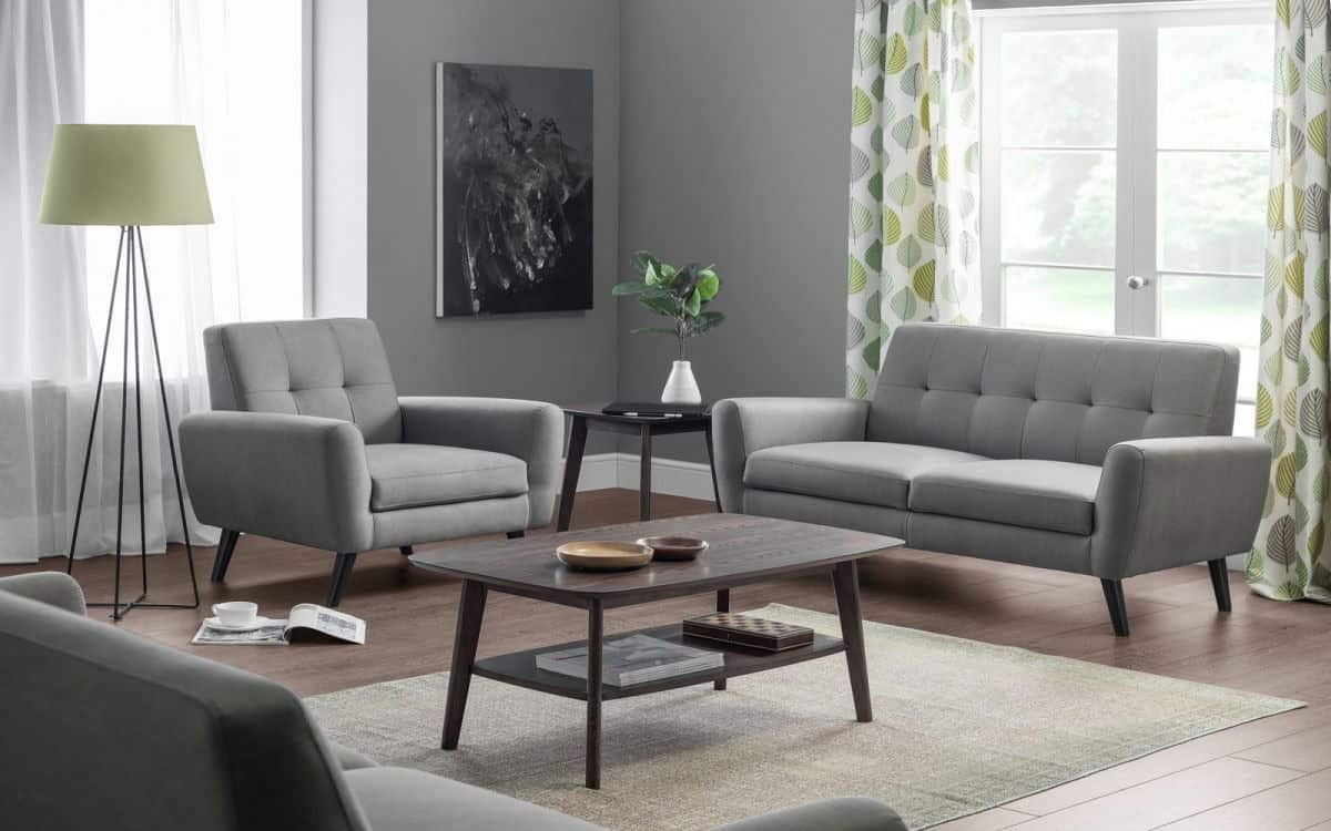 Reagan Compact Retro Chair - Grey - Image 3