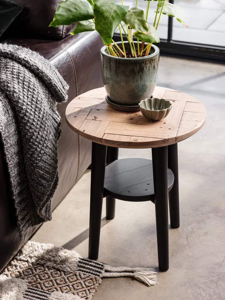 Baker Furniture Franklin Lamp Table - Chevron - Image 3