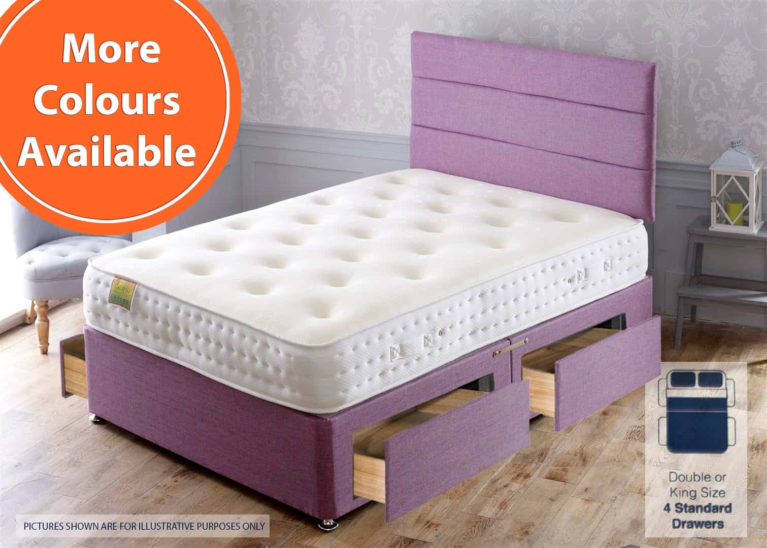 Apollo 6ft Calypso 4 Drawer Bed | Buy Online | Beds.ie