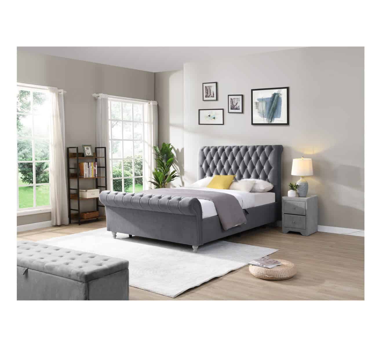 Kilkenny 4ft6 Ottoman Bedframe - Grey - Image 2