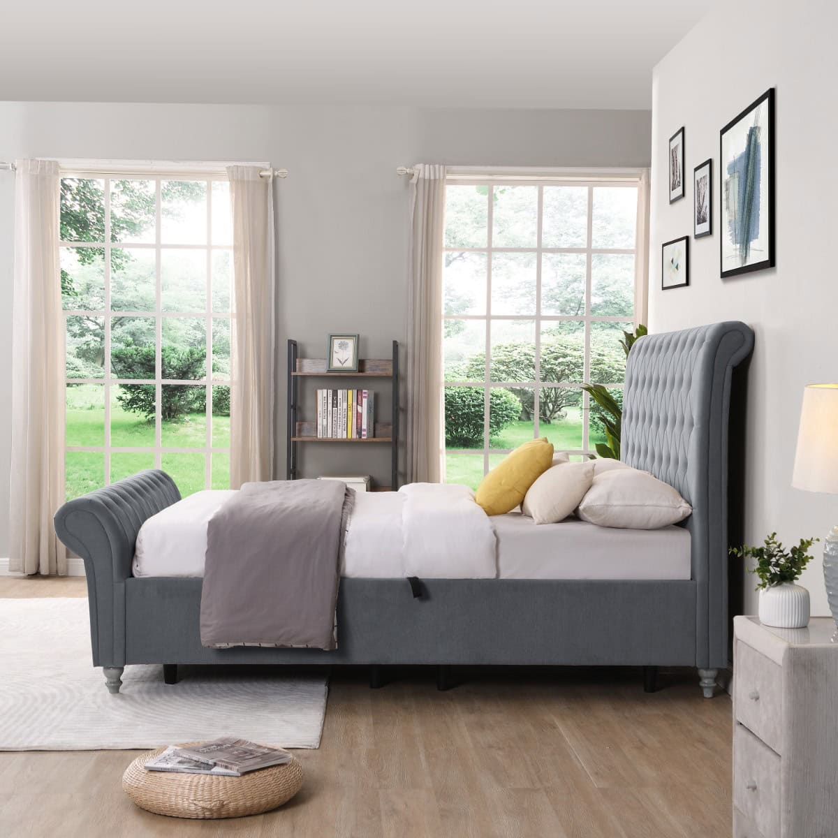 Kilkenny 4ft6 Ottoman Bedframe - Grey - Image 3