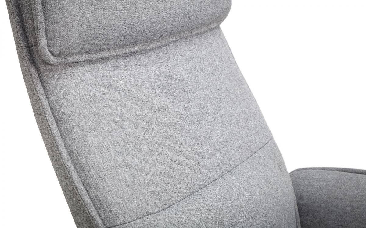 Bailey Recliner & Stool - Light Grey - Image 4
