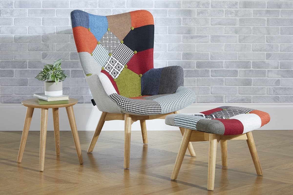 Sloane Patched Fabric Armchair | Buy Online | Beds.ie