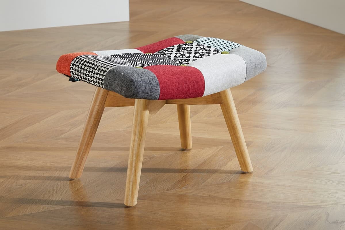Sloane Patched Fabric Armchair - Image 8