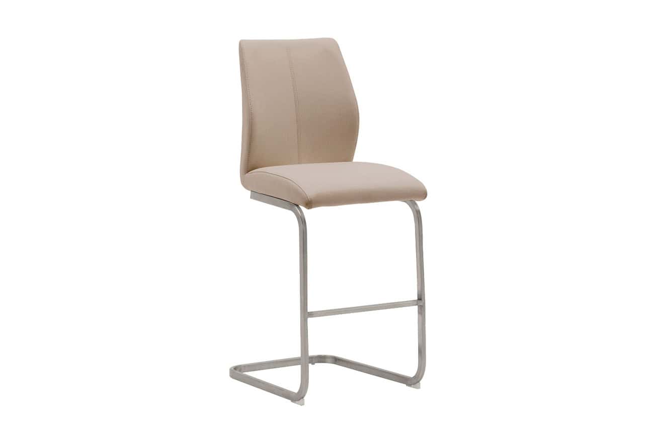 Irma Counter Stool (Pair) - Brushed Steel Taupe | Buy Online | Beds.ie