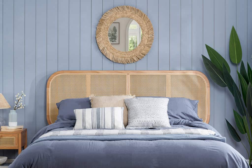 Elina 4ft6 Rattan Bedframe - Oak - Image 7