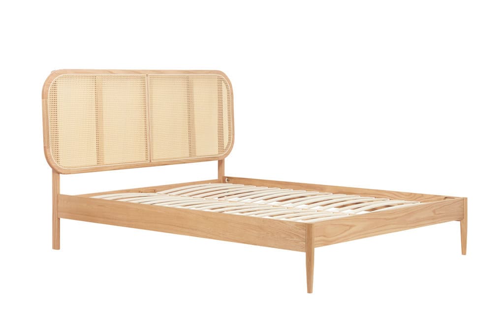 Elina 4ft6 Rattan Bedframe - Oak - Image 11
