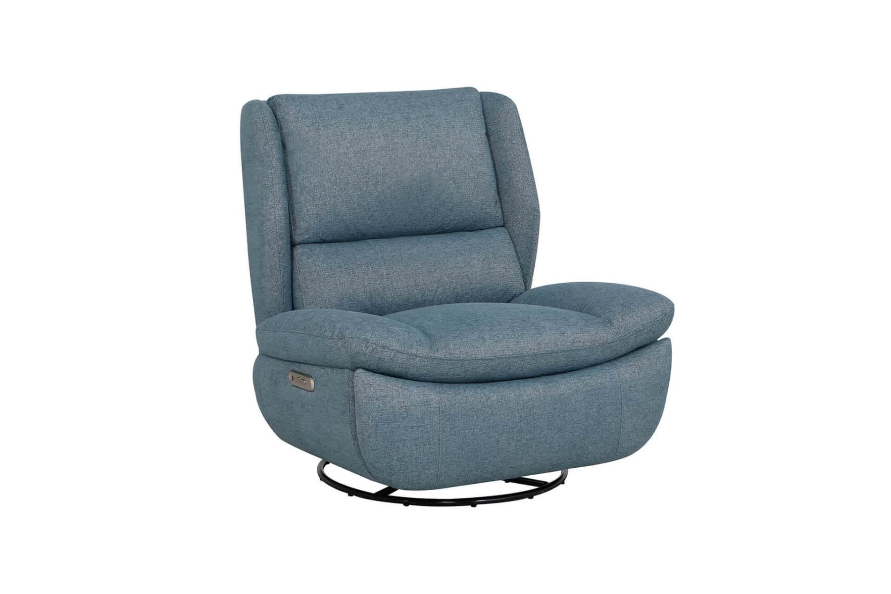 Freddy Electric Reclining Swivel Glinder Chair - Marine | Buy Online | Beds.ie