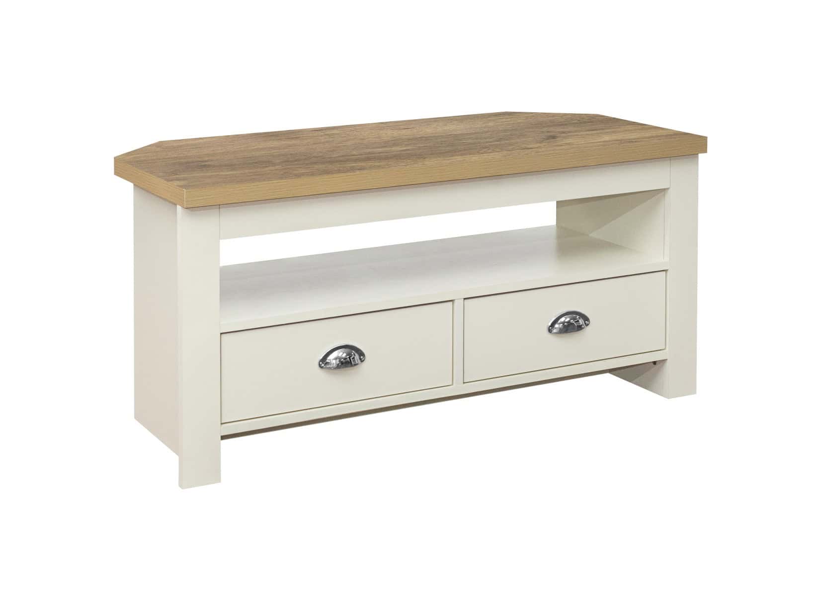 Highgate Corner TV Unit - Cream & Oak - Image 4