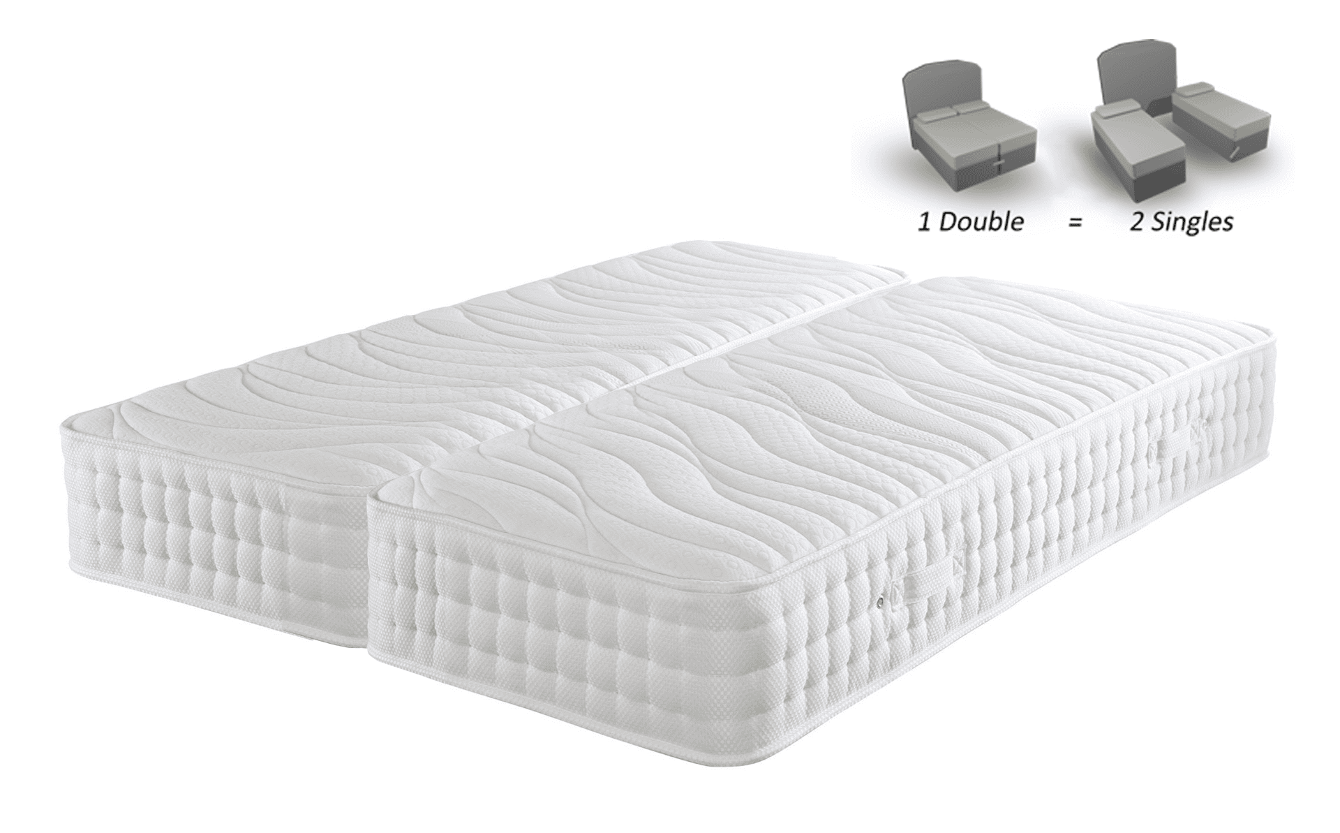 Healthbeds 6ft Latex Gel 2000 Ultimate Zip & Link Mattress | Buy Online | Beds.ie