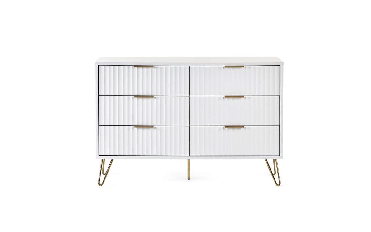 Murphy 6 Drawer Chest - Matte White - Image 4