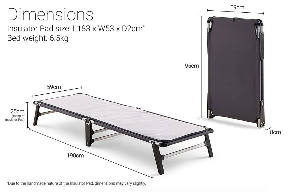 Jaybe Lite 2ft Folding Bed with e-Fibre Insulator Pad - 121601 - Image 4