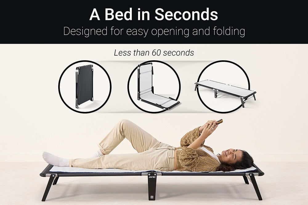 Jaybe Lite 2ft Folding Bed with e-Fibre Insulator Pad - 121601 - Image 8