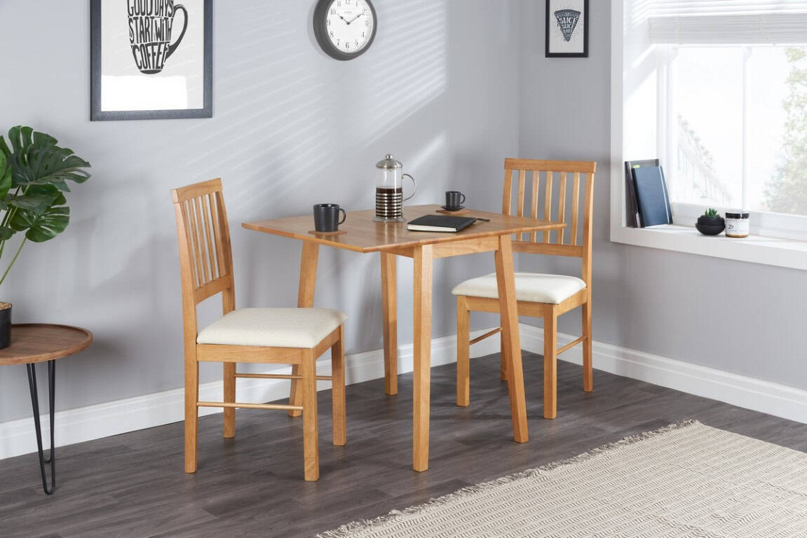 Drop Leaf Dining Table & 2 Chairs - Image 2