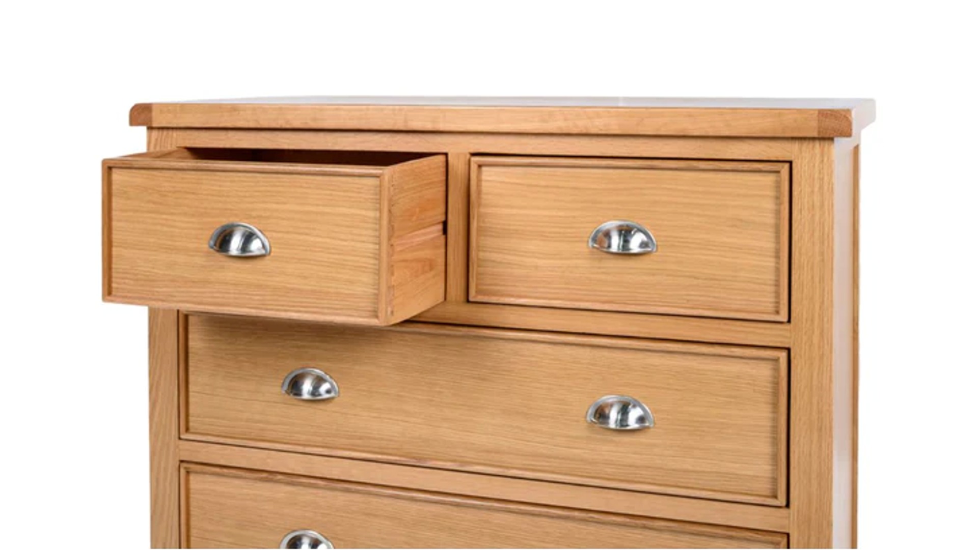 Honey B Newbury 5 Drawer Chest - Oak - Image 6