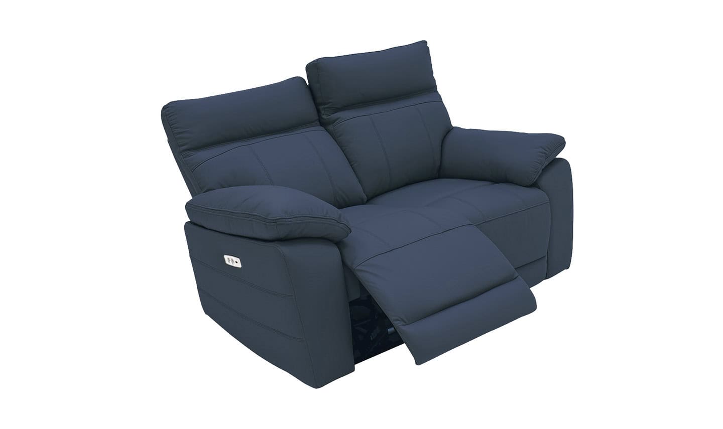 Positano 2 Seater Electric Reclining Sofa - Indigo | Buy Online | Beds.ie