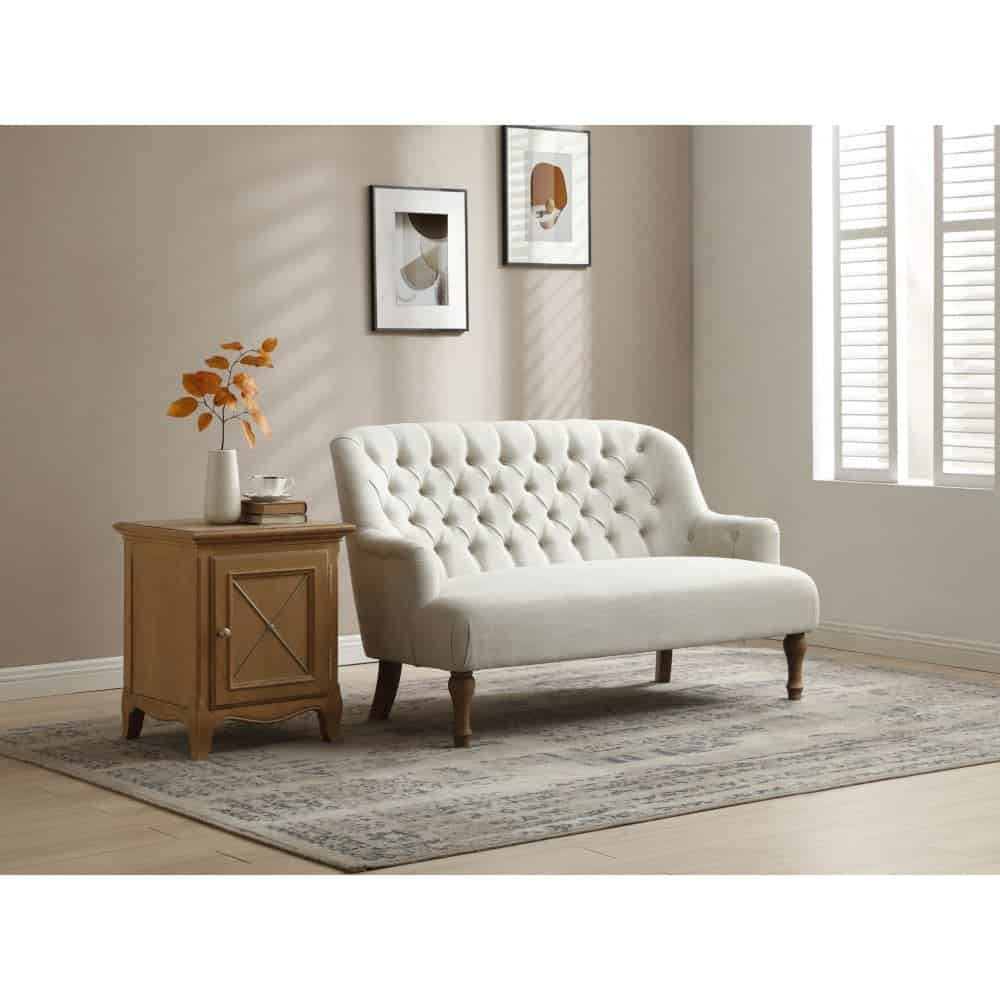 Bianca 2 Seater - Cream Linen | Buy Online | Beds.ie