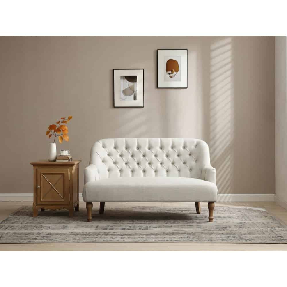 Bianca 2 Seater - Cream Linen - Image 2
