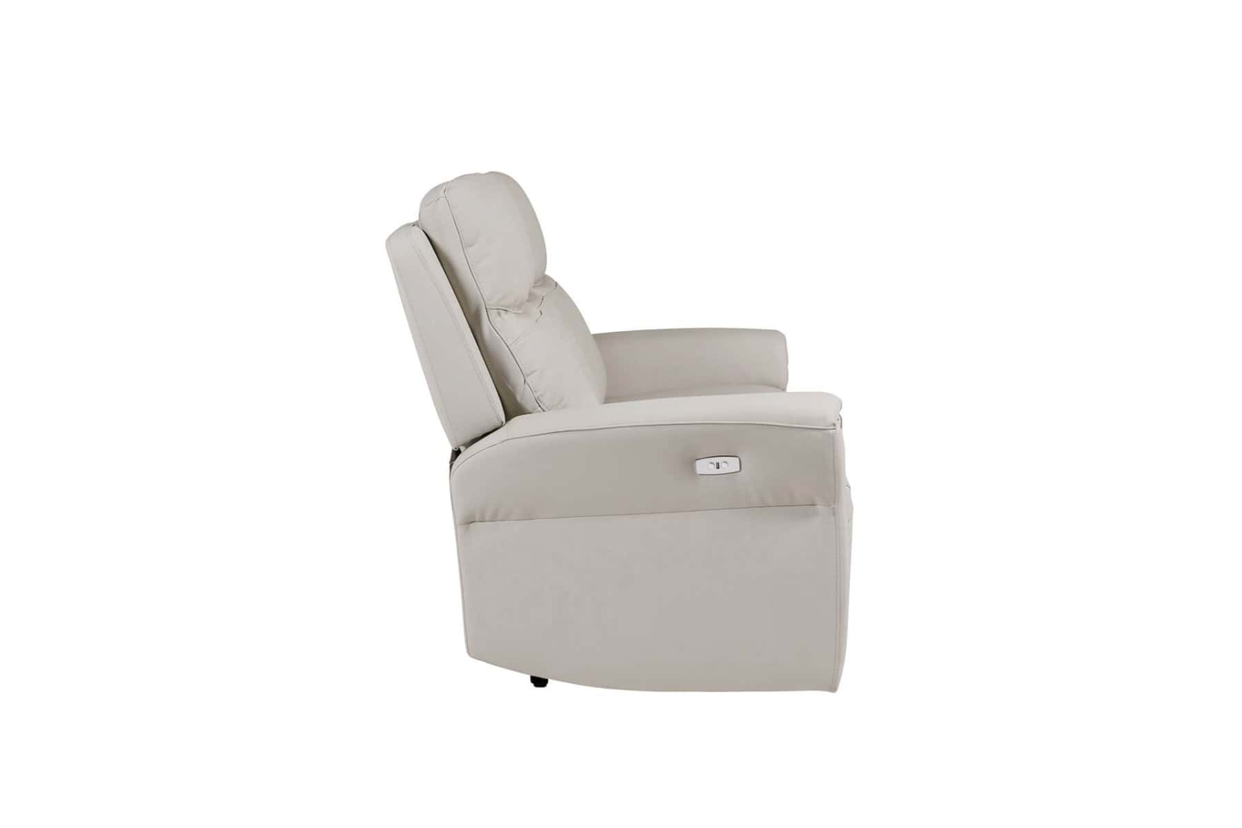 Russo 3 Seater Electric Recliner - Stone - Image 5