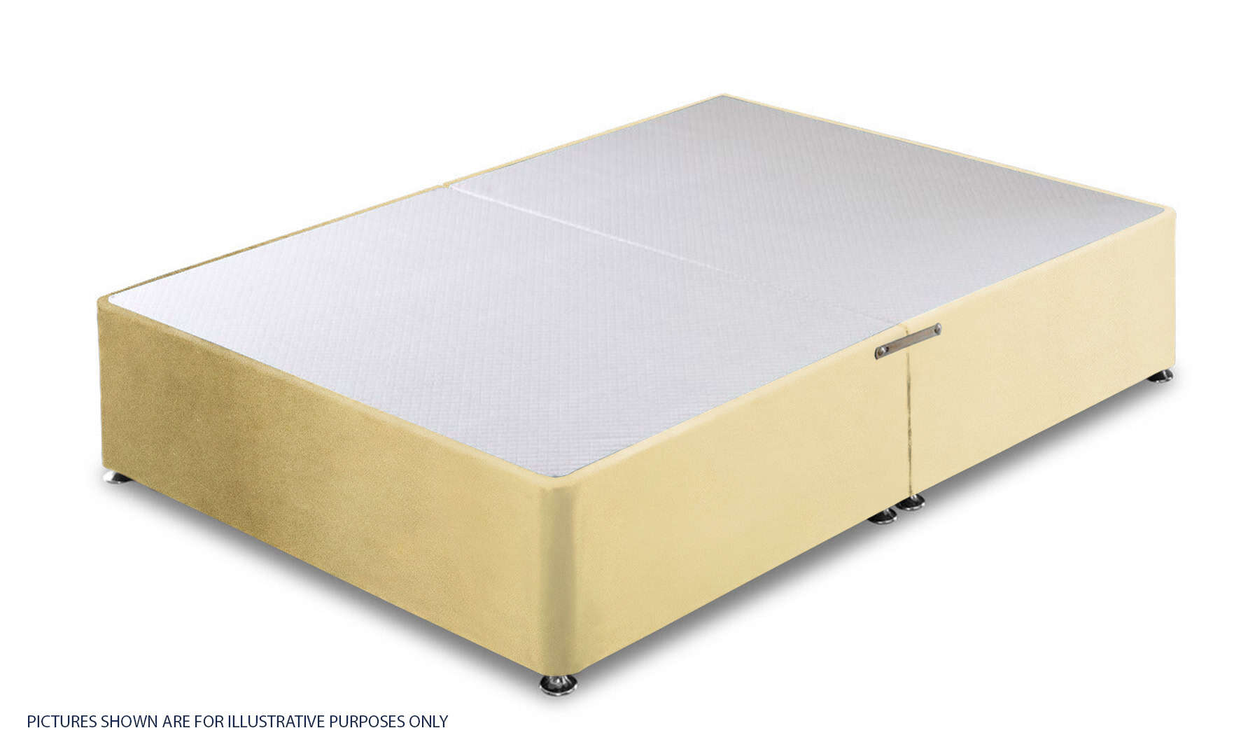 Apollo 4ft6 Velvet Cream Divan Base | Buy Online | Beds.ie
