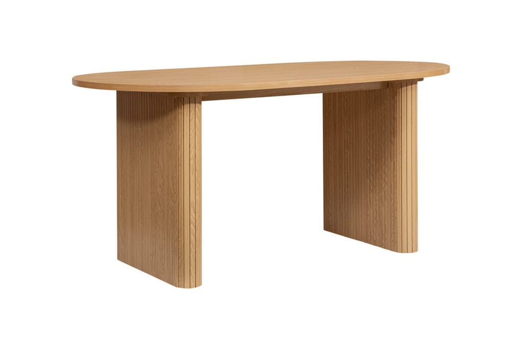 Axel Oval Fluted Dining Table - Oak | Buy Online | Beds.ie