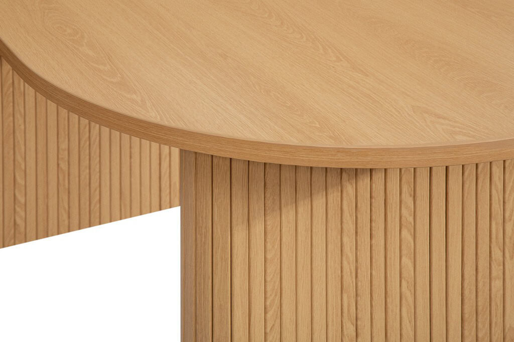Axel Oval Fluted Dining Table - Oak - Image 5