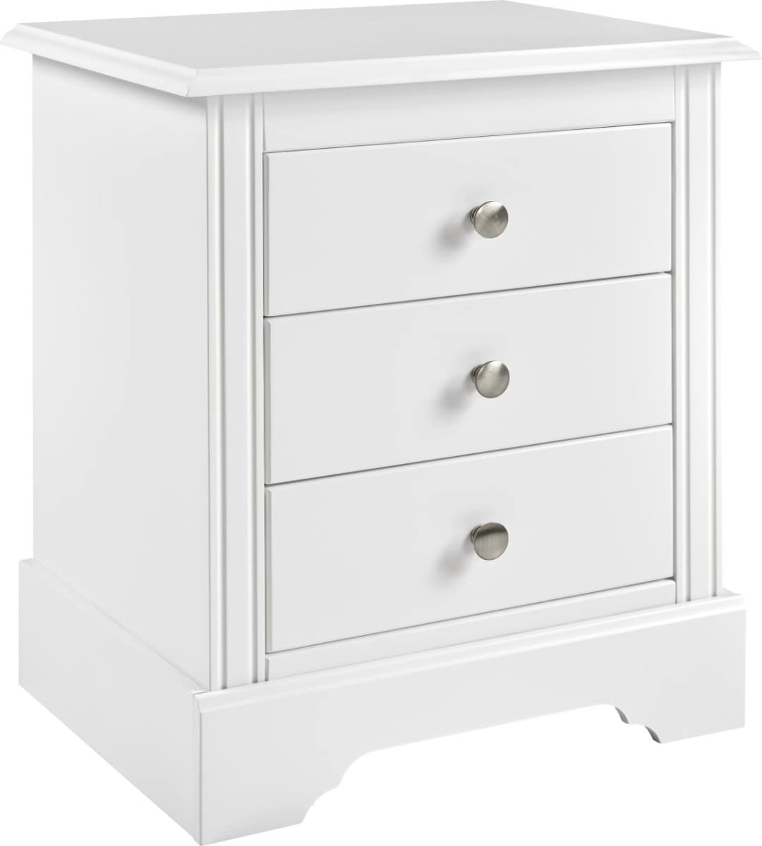 Stratford 3 Drawer Bedside - White | Buy Online | Beds.ie