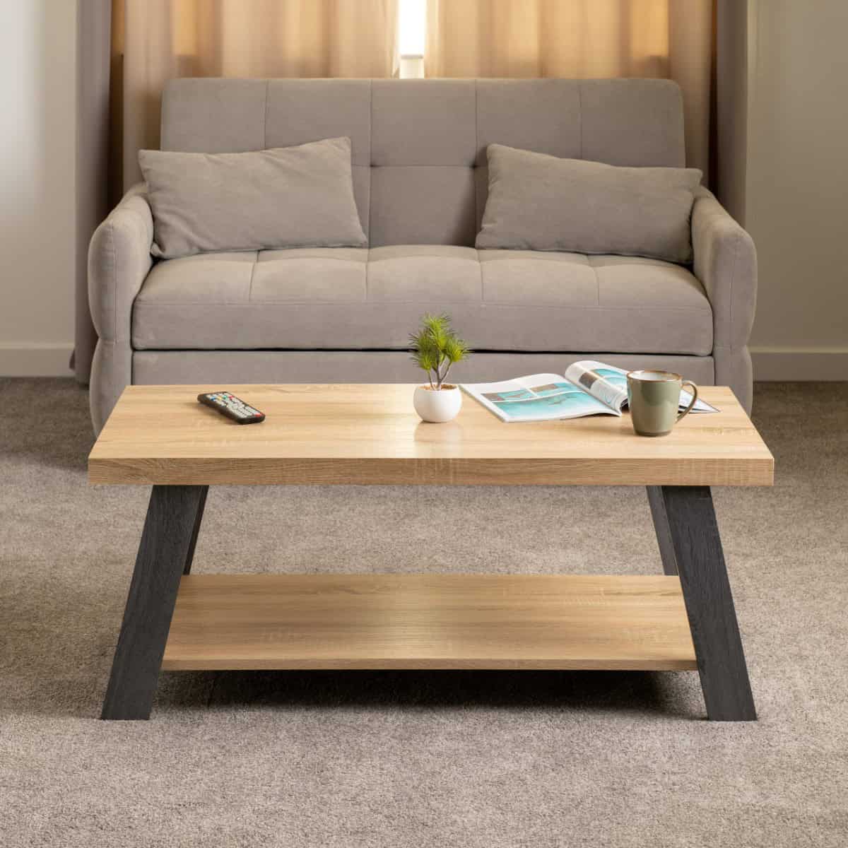Eddie Coffee Table - Grey/Sonoma Effect - Image 4