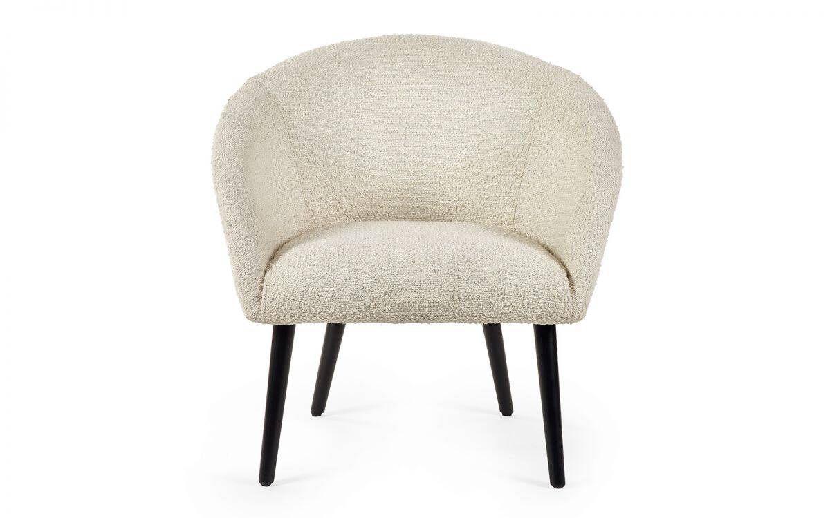 Amanda Boucle Accent Chair - Ivory - Image 2