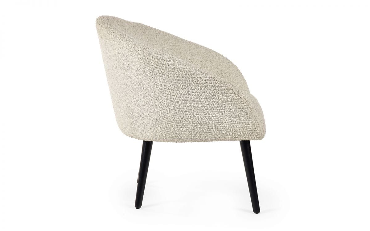 Amanda Boucle Accent Chair - Ivory - Image 3